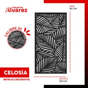 Celosía Metalica Decorativa Cal 20 120cmx60cm