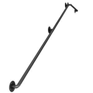 Barandal De Escalera Negra De 300cm Barandal Pasamanos